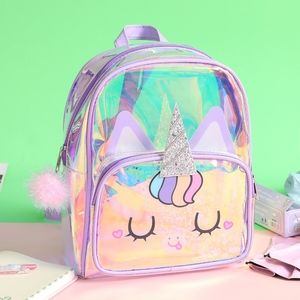 NWT UNBRANDED Transparent Unicorn Children Backpack